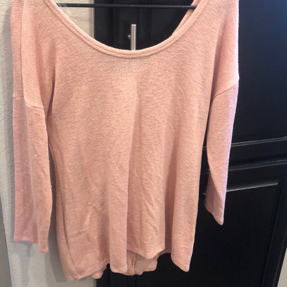 Bow back light weight sweater